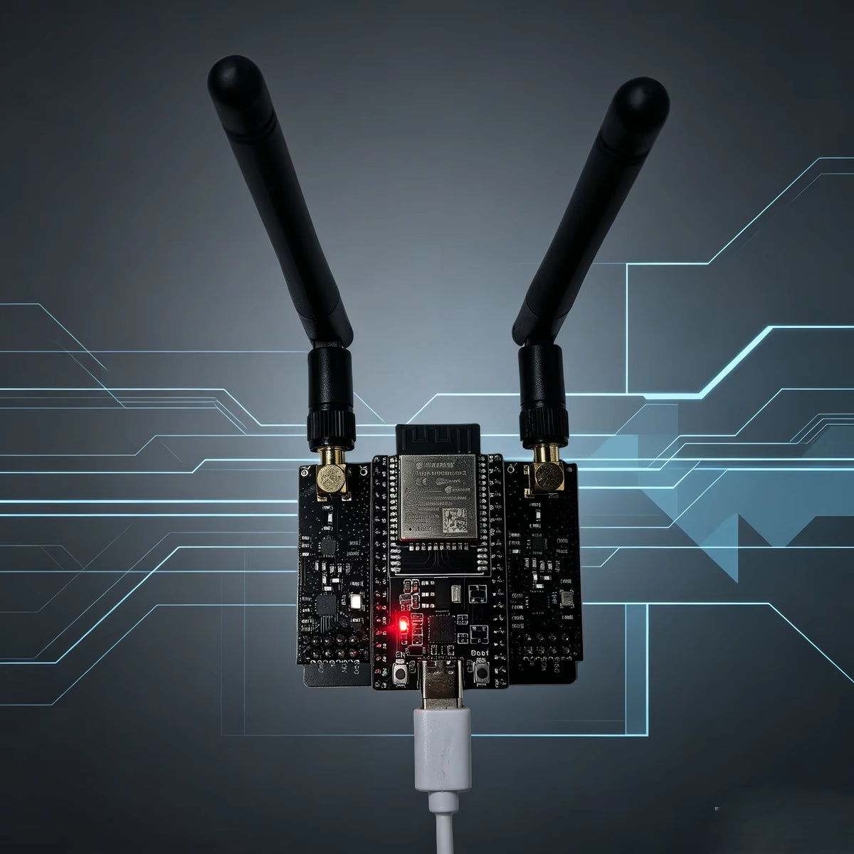 ESP32 Devkitc Development Board NRF24L01 PA LNA 2.4Ghz Wireless Module, Bluetooth-Compatible Signal Booster for Iot Projects